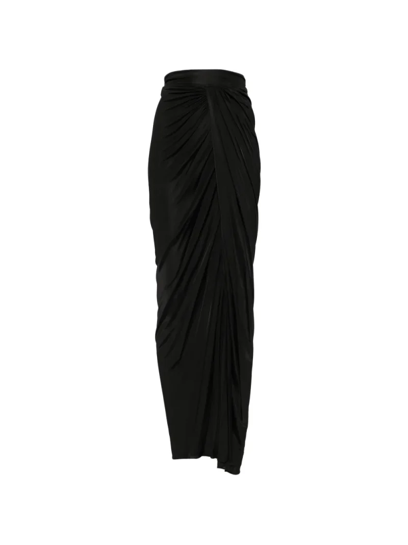Fusta maxi Balmain Draped Side-Slit negru