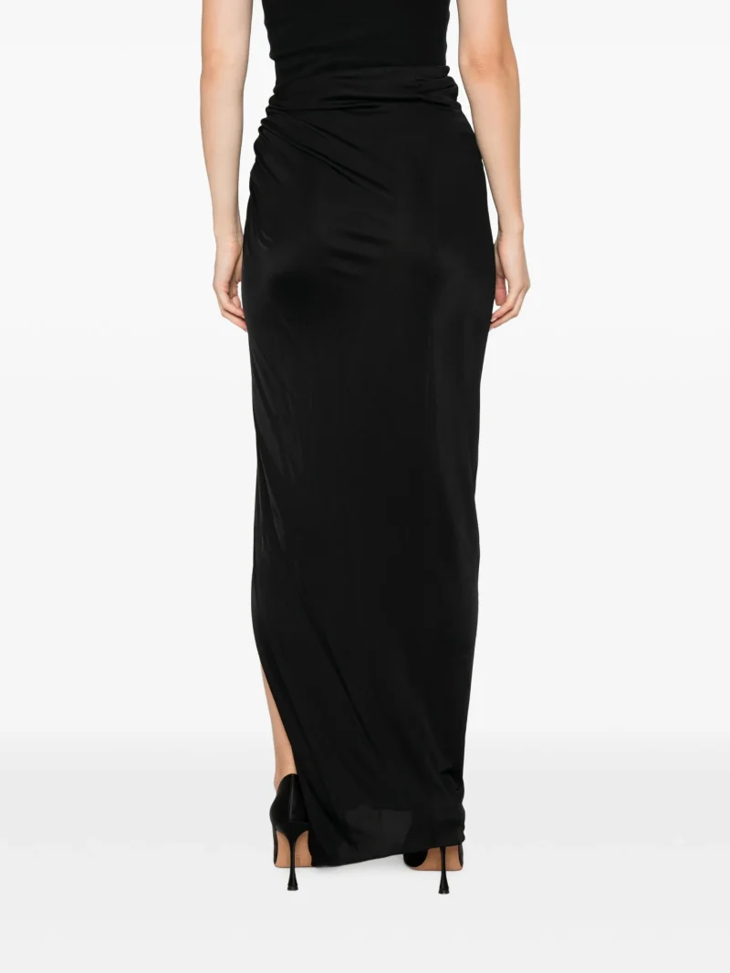 Alternative view of Fusta maxi Balmain Draped Side-Slit negru