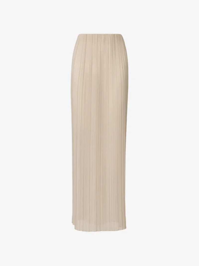 Fusta maxi Fabiana Filippi Pleated-Finish bej