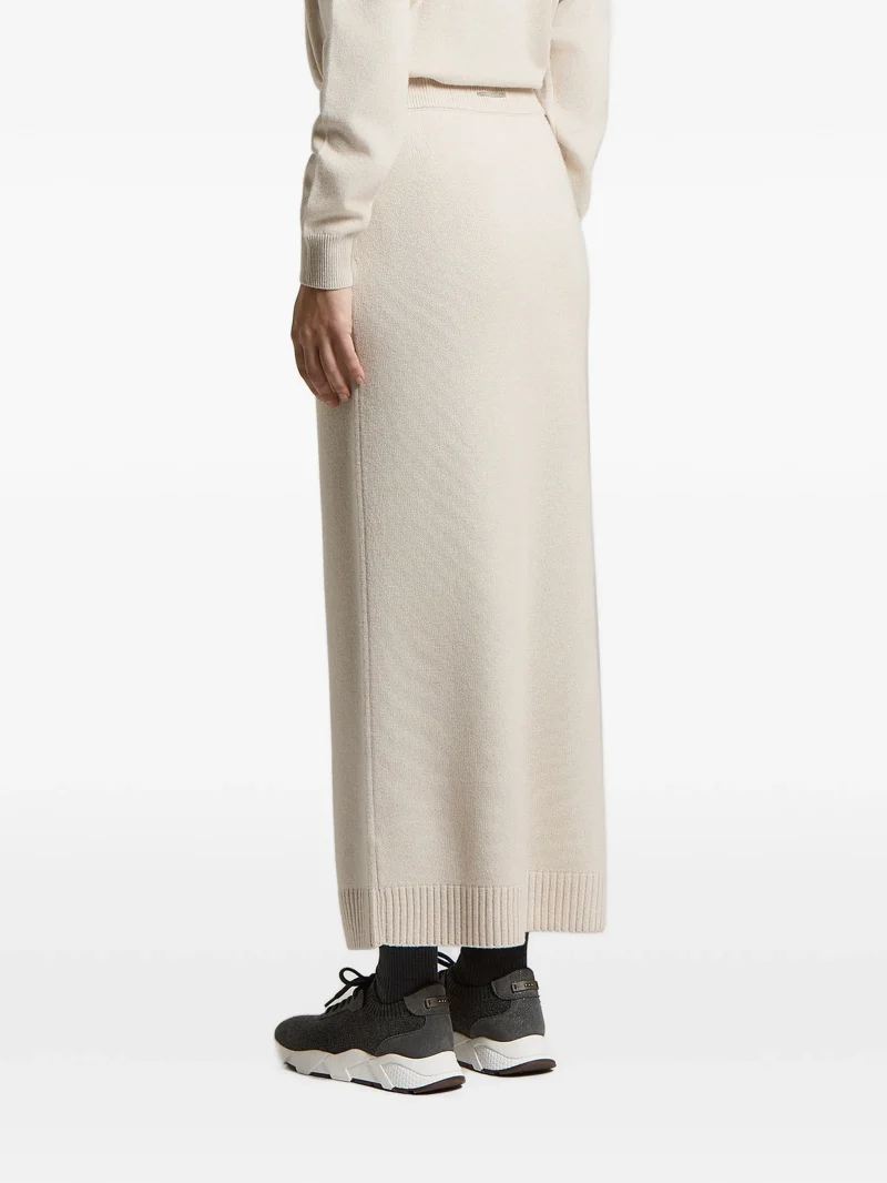 Alternative view of Fusta maxi Peserico Ribbed-Trim bej