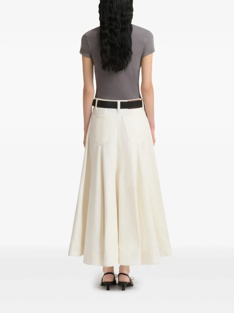 Alternative view of Fusta midi MARNI Flared Denim alb