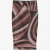 Fusta midi PUCCI Iride-Print Lurex Jersey maro