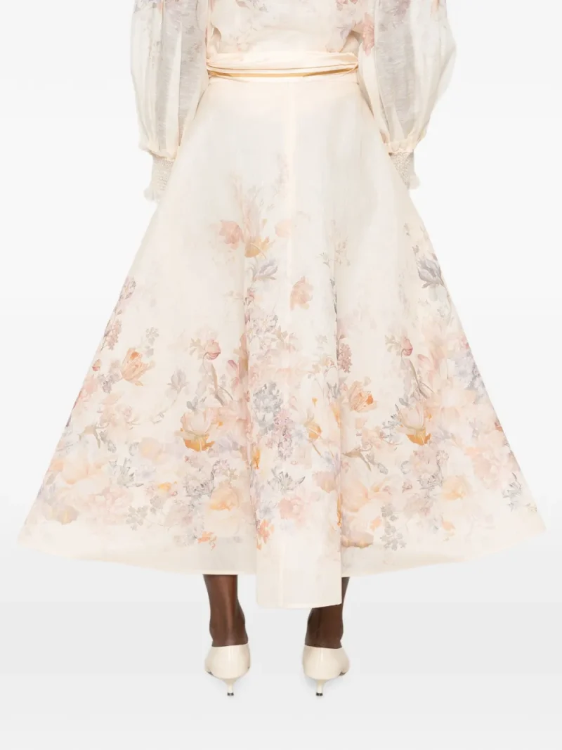 Alternative view of Fusta midi Zimmermann Floral-Print Belted bej