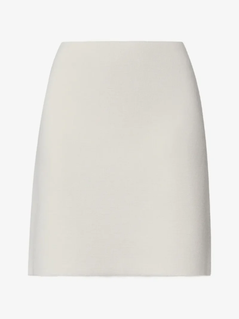 Fusta mini Fabiana Filippi Fine-Knit ecru