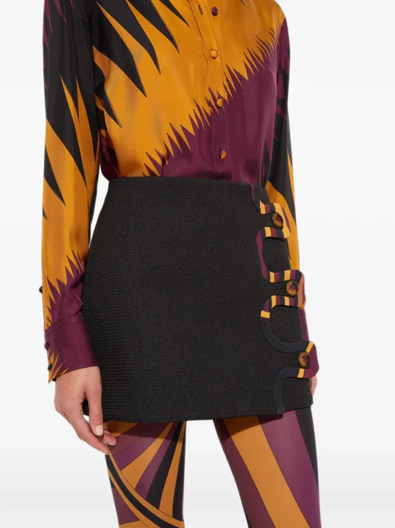 Fusta mini PUCCI Tecno Poudre negru - imagine 4