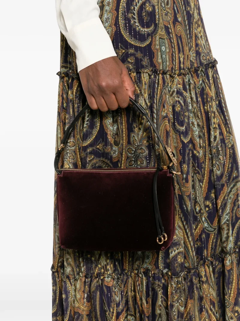 Geanta ETRO Suede Shoulder visiniu - imagine 3
