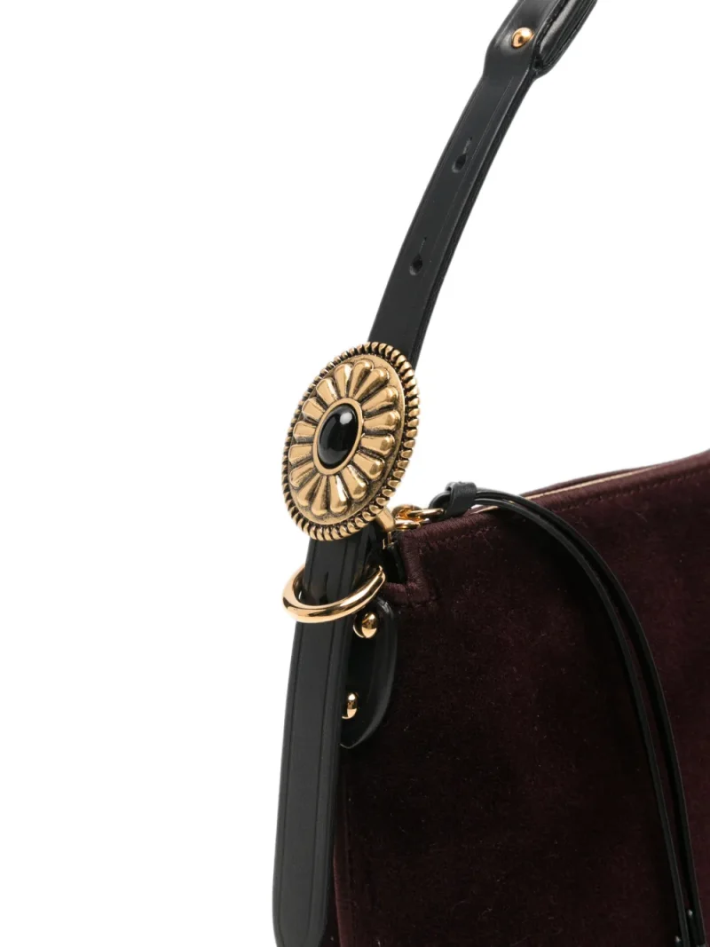 Geanta ETRO Suede Shoulder visiniu - imagine 5