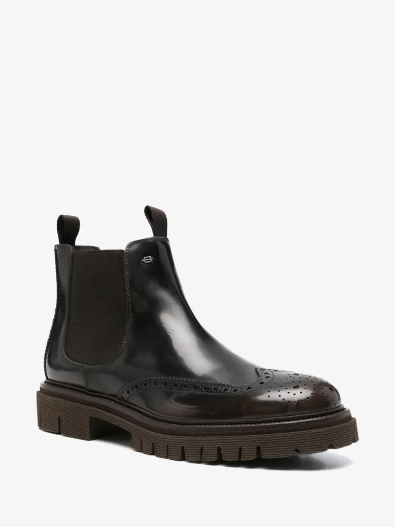 Ghete Baldinini Brogue-Detail maro - imagine 3