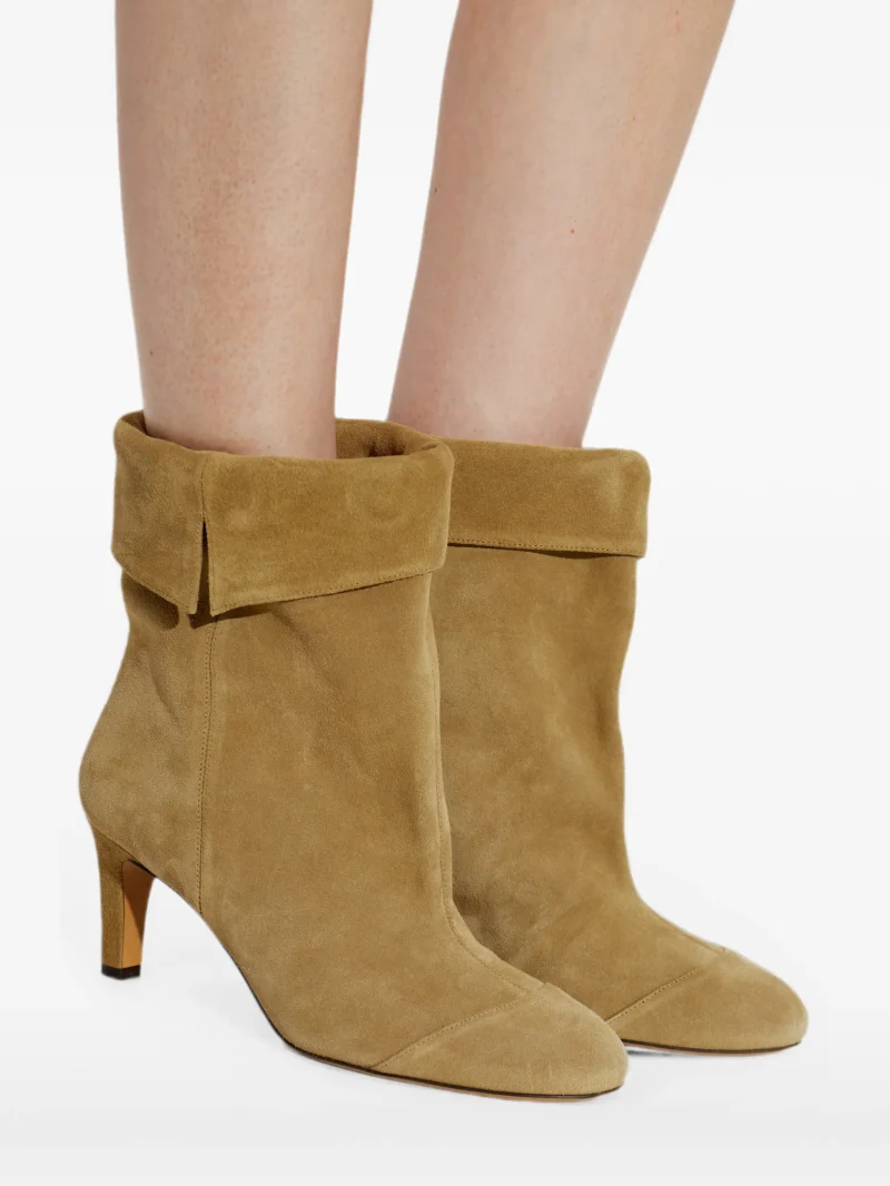 Ghete Isabel Marant Eldra Suede Ankle bej - imagine 3
