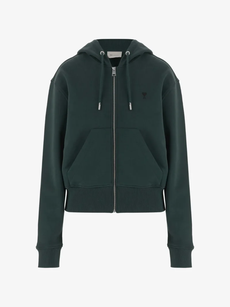 Hanorac Ami Paris Ami de Coeur Zip-Up verde