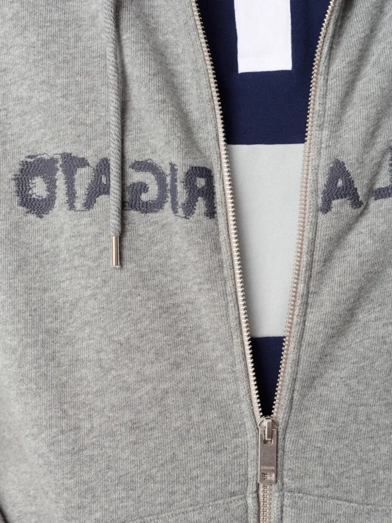 Hanorac Axel Arigato Rhys Logo-Embroidered ZIp-Up gri - imagine 6