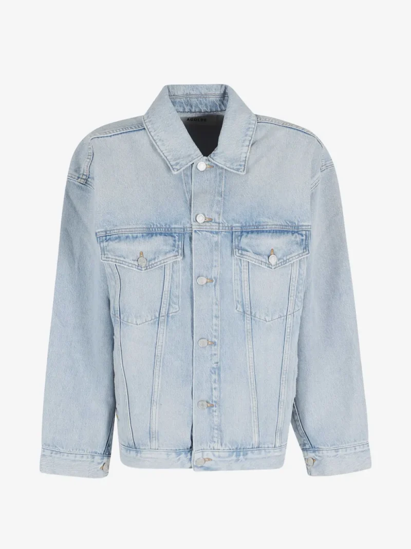 Jacheta AGOLDE Button-Up denim albastru