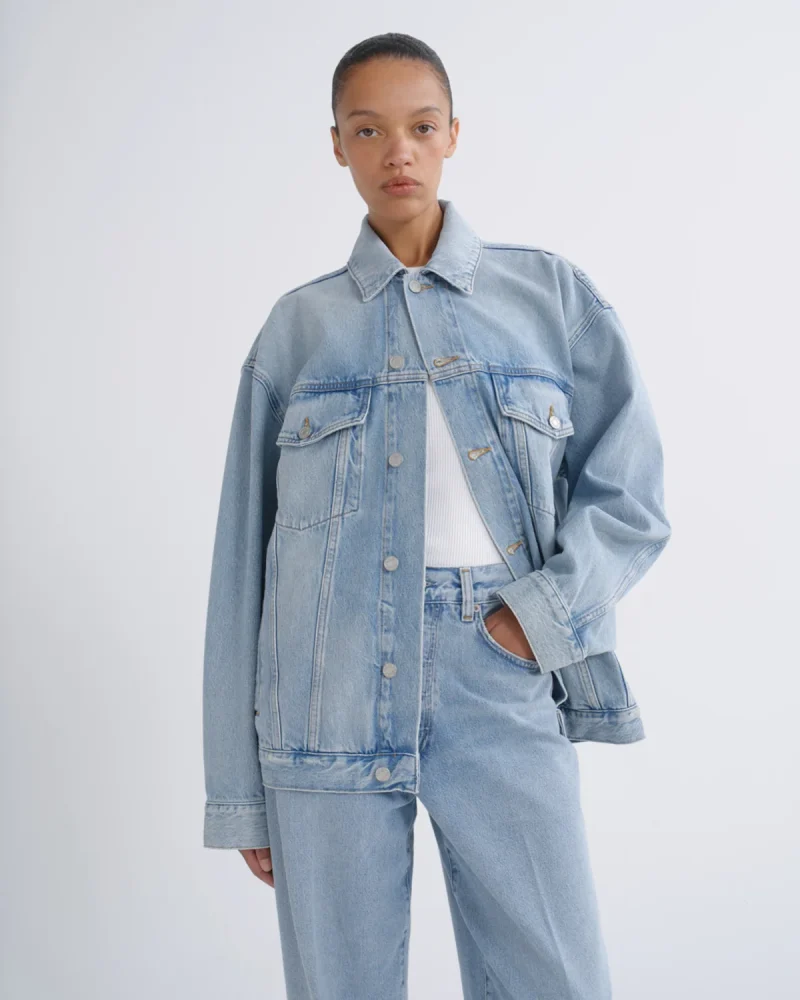 Jacheta AGOLDE Button-Up denim albastru - imagine 5