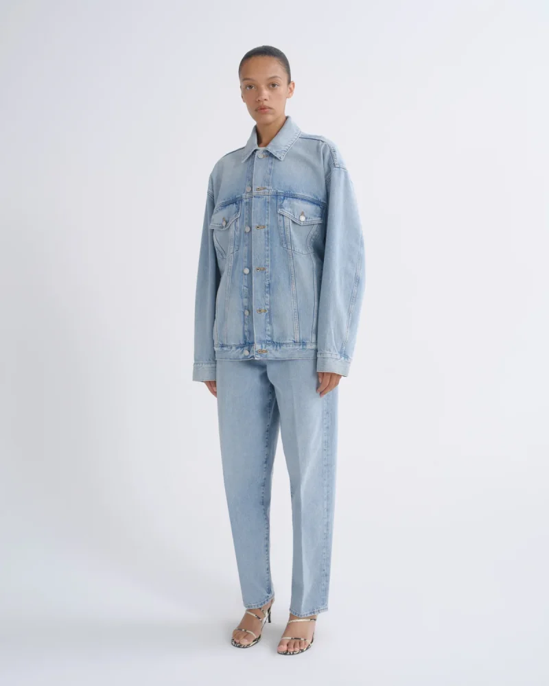 Jacheta AGOLDE Button-Up denim albastru - imagine 3