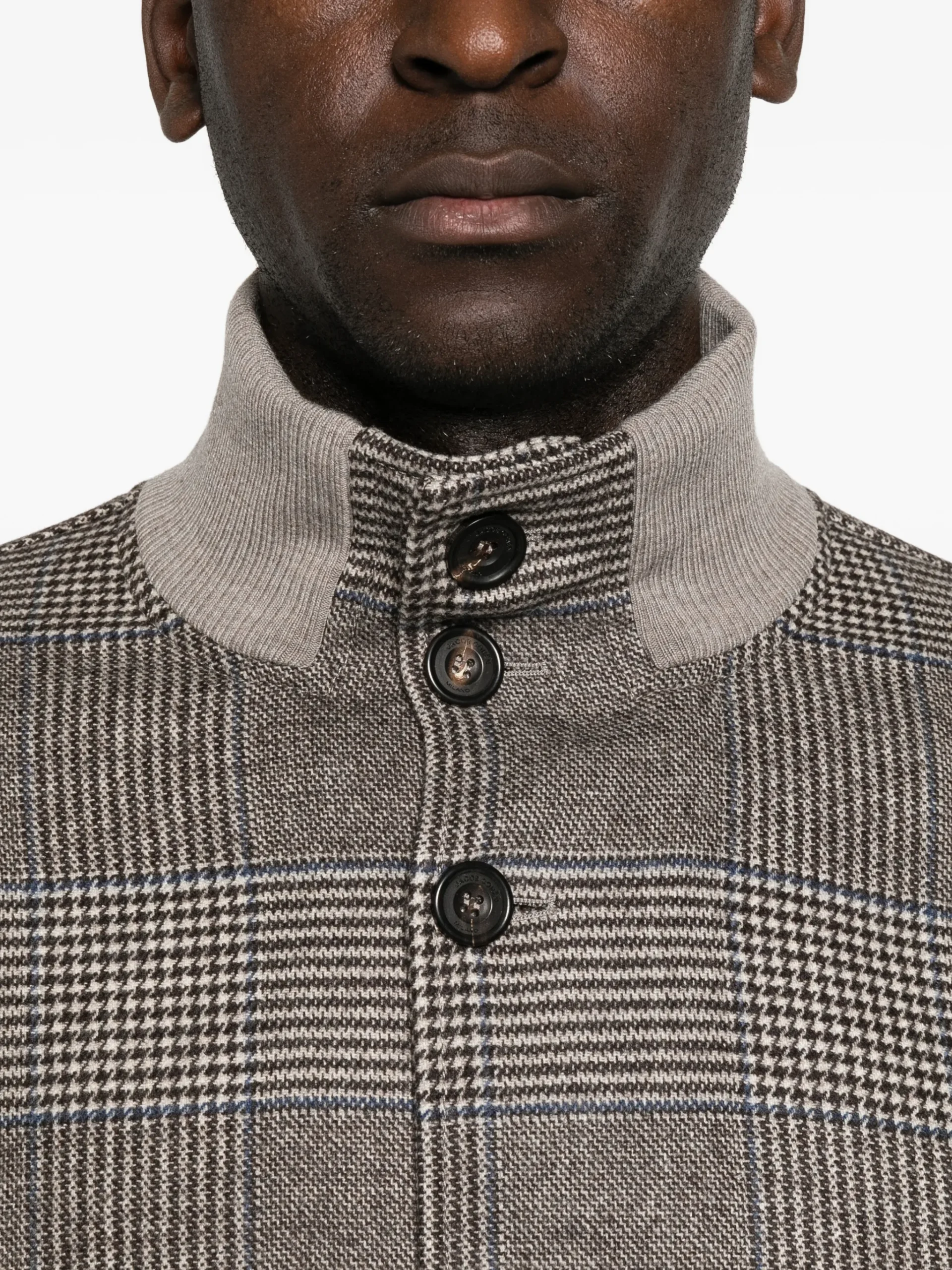 Jacheta Jacob Cohen Prince of Wales Check Wool maro - imagine 5