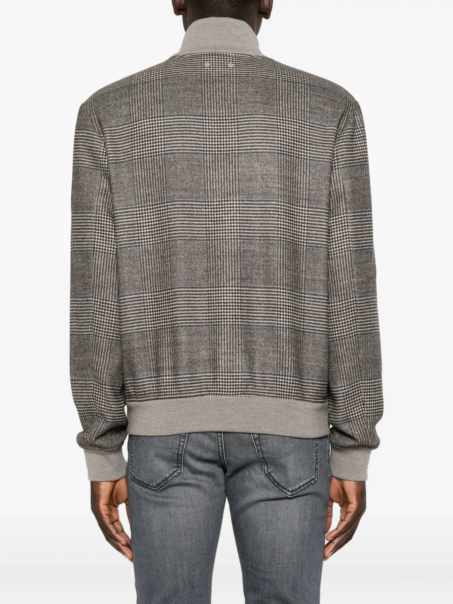 Jacheta Jacob Cohen Prince of Wales Check Wool maro - imagine 2