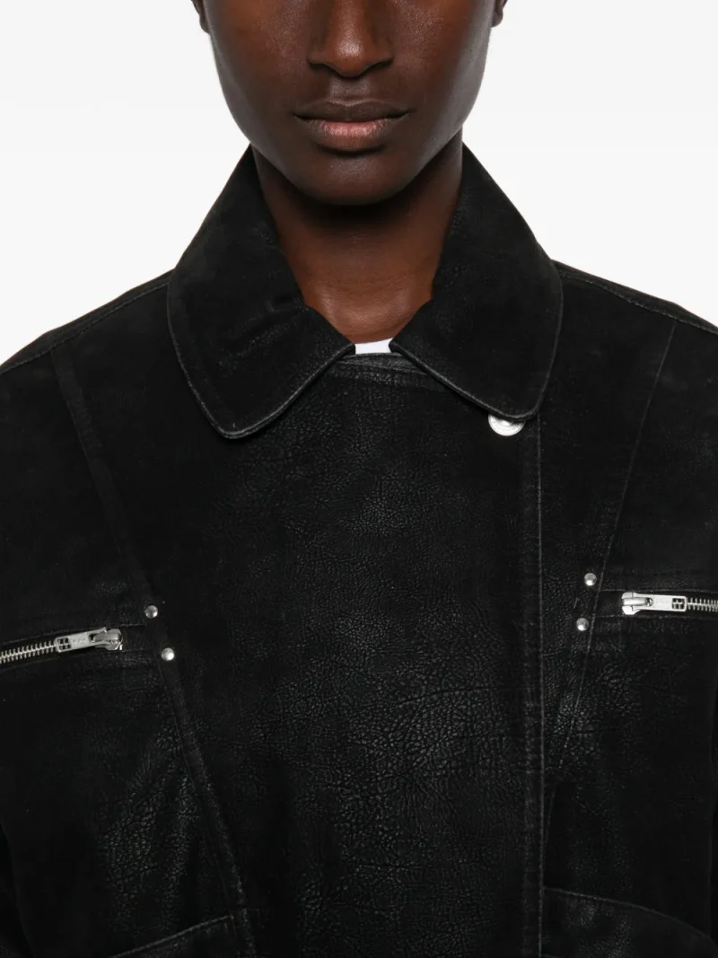 Jacheta Marant Belma Zip-Detail Panelled negru - imagine 5