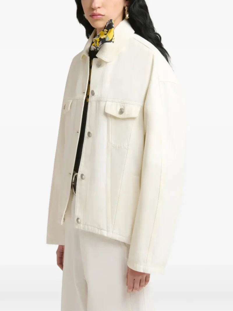 Jacheta MARNI White Denim alb - imagine 3
