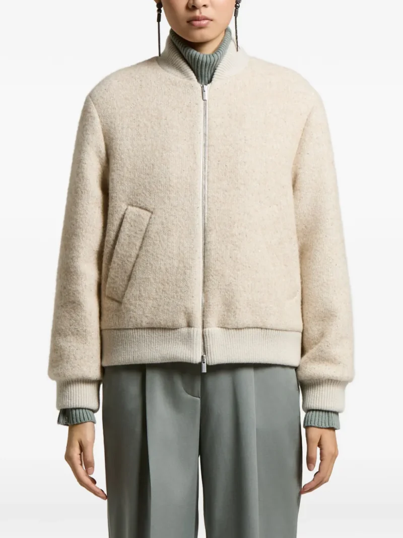 Jacheta Peserico Zip-Up Bomber bej