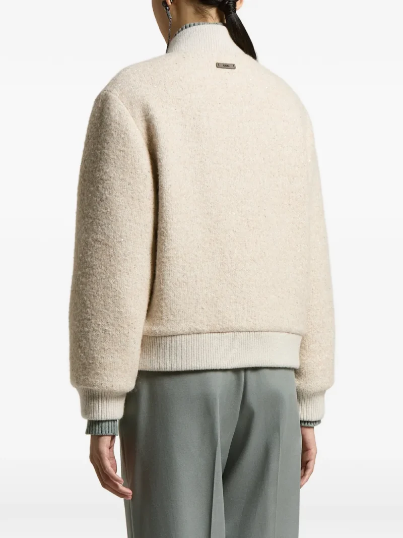 Alternative view of Jacheta Peserico Zip-Up Bomber bej