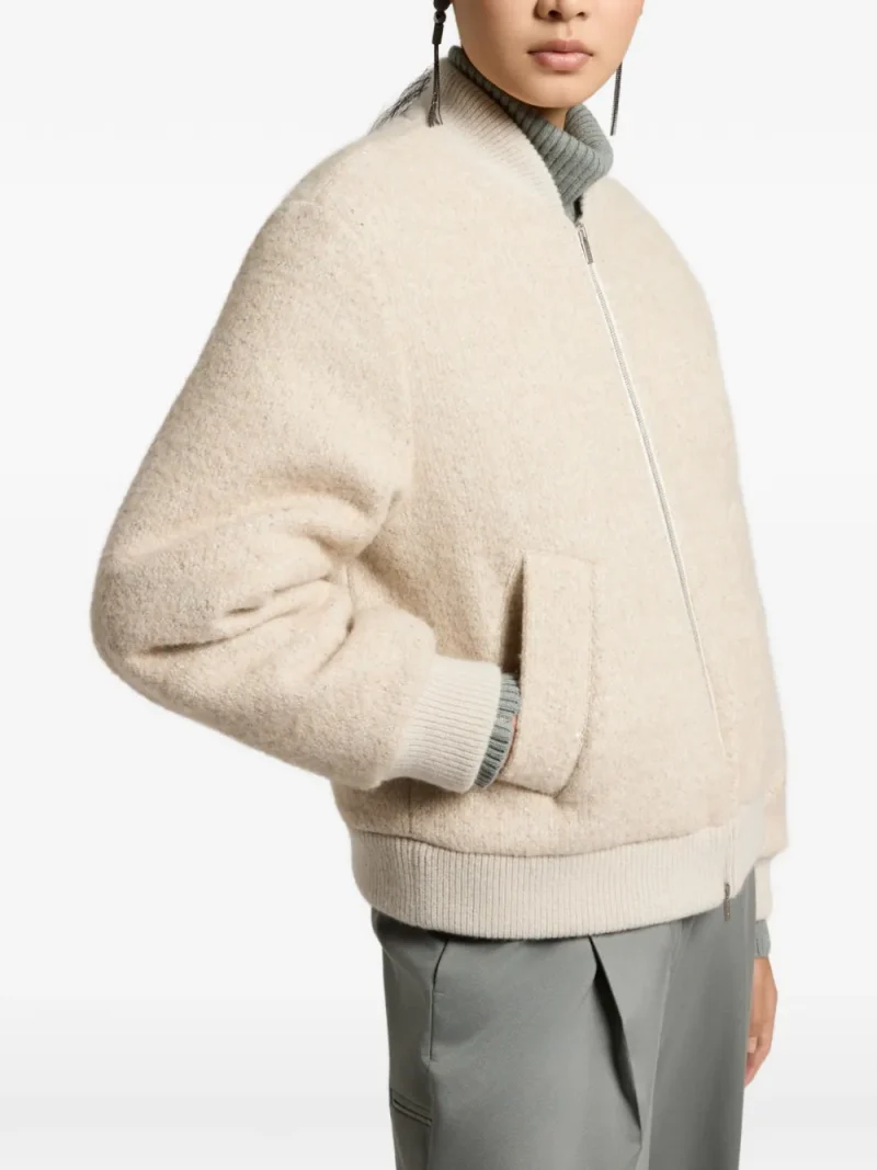 Jacheta Peserico Zip-Up Bomber bej - imagine 3