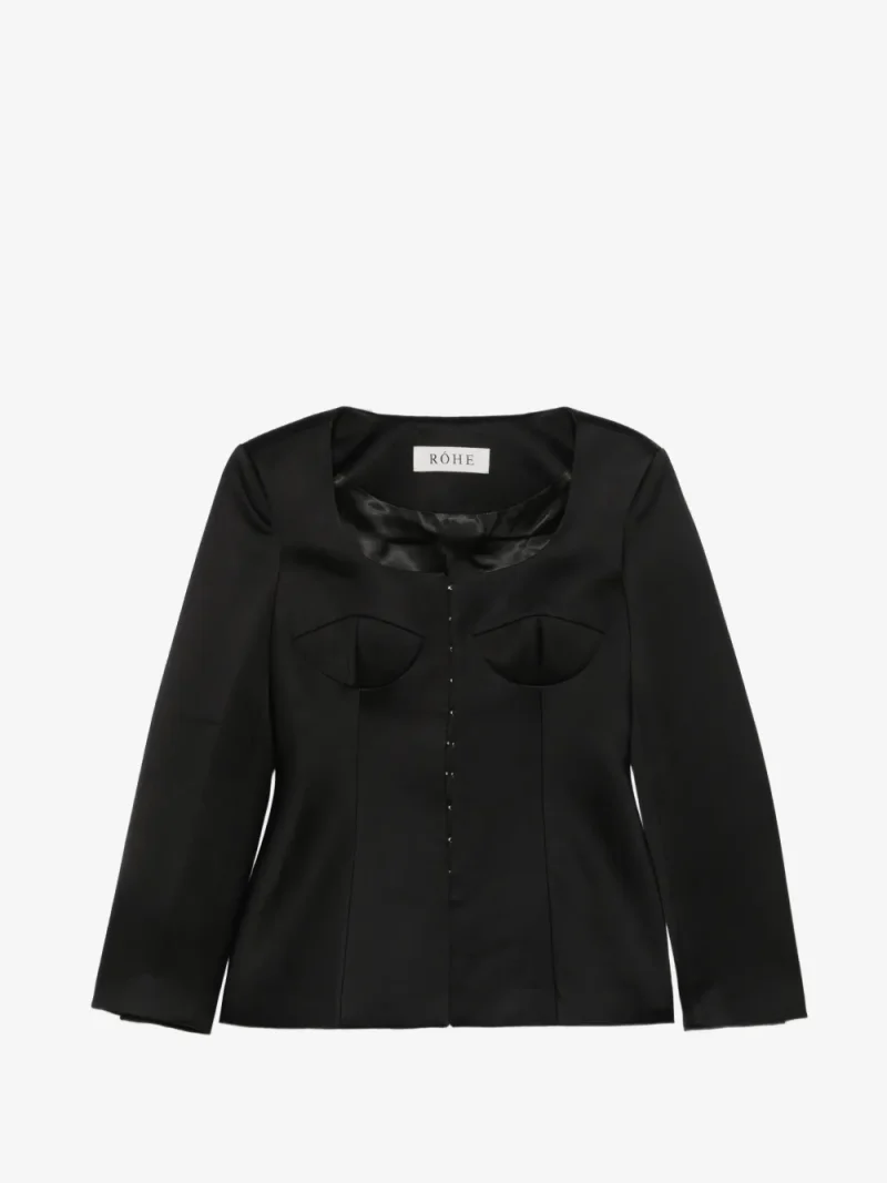 Jacheta Rohe Corset-Style negru
