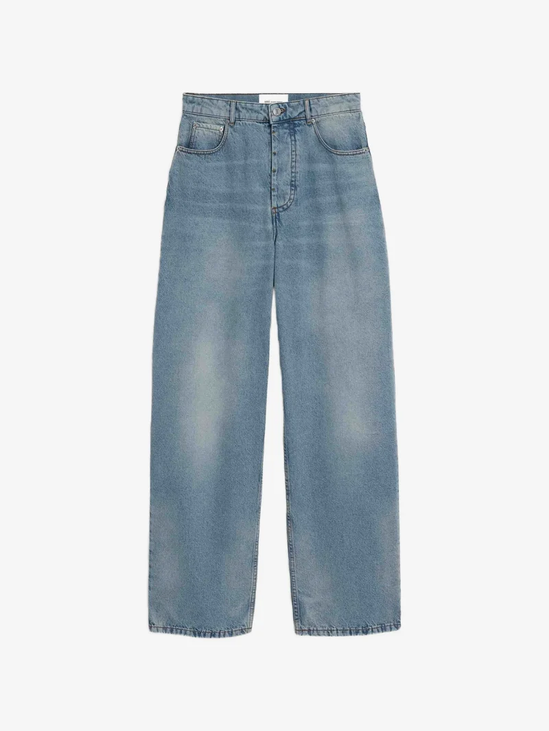 Jeans Ami Paris Blue Baggy-Fit albastru