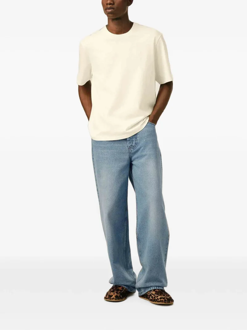 Jeans Ami Paris Blue Baggy-Fit albastru - imagine 4