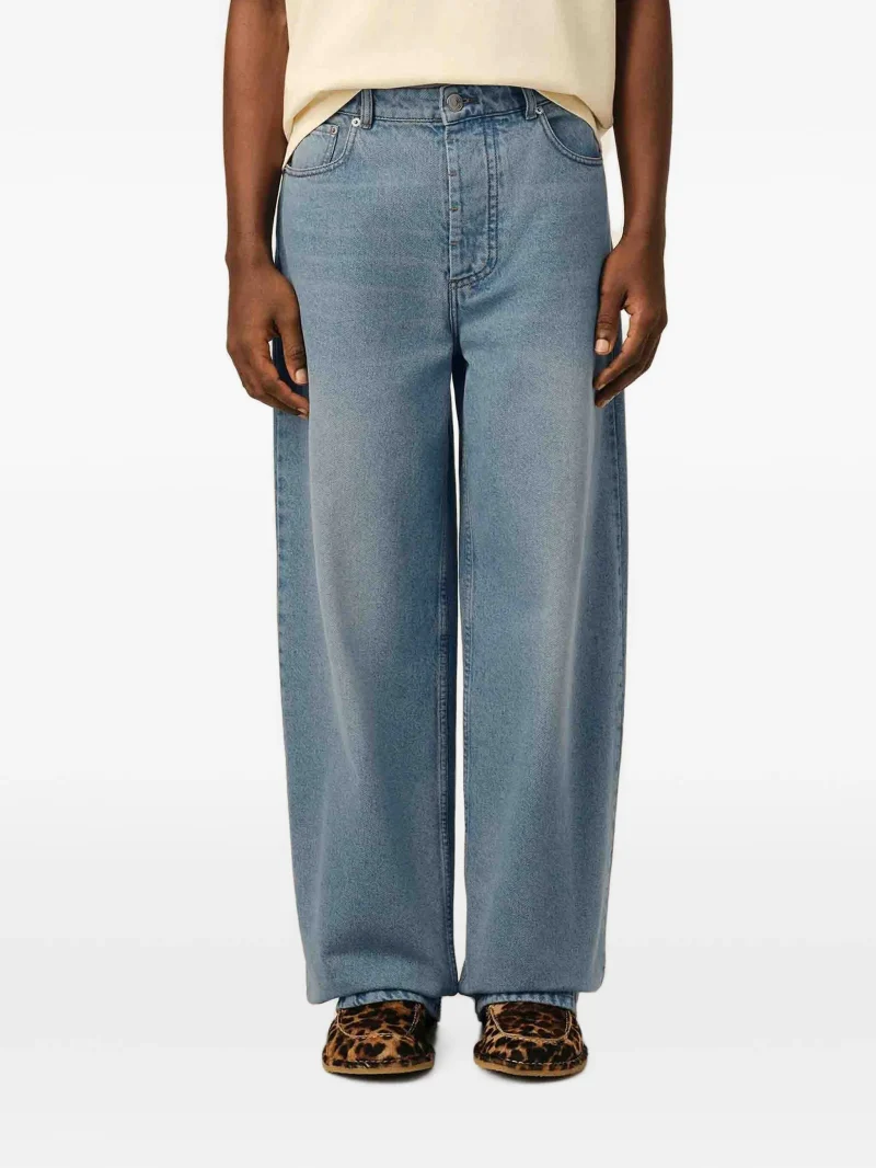 Jeans Ami Paris Blue Baggy-Fit albastru - imagine 3