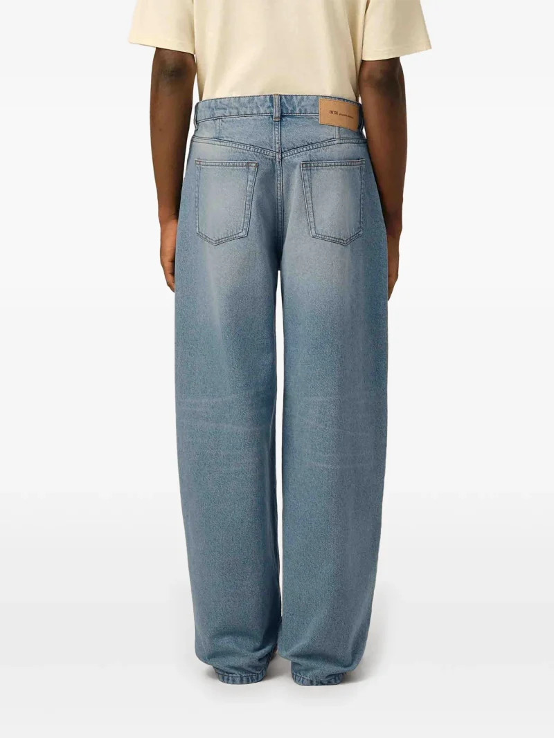 Alternative view of Jeans Ami Paris Blue Baggy-Fit albastru