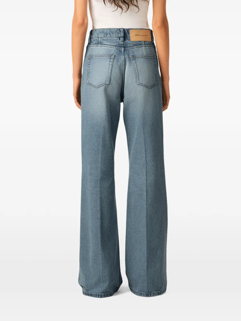 Jeans Ami Paris Blue Flare-Fit albastru - imagine 2