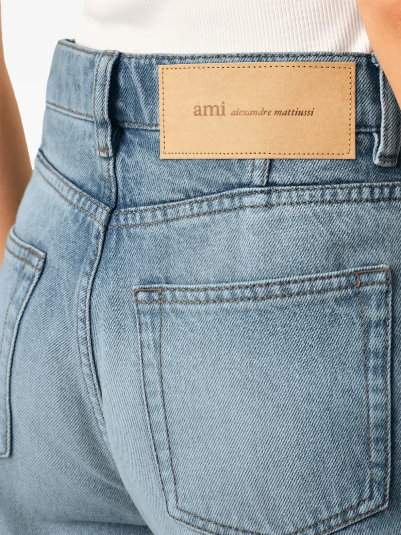 Jeans Ami Paris Blue Flare-Fit albastru - imagine 6