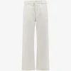 Jeans Ami Paris Logo-Patch Straight-Leg bej