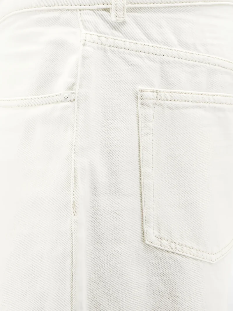 Jeans Ami Paris Logo-Patch Straight-Leg bej - imagine 3