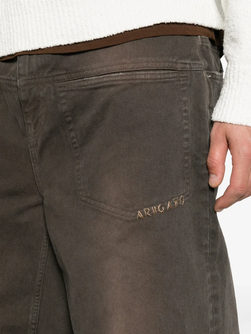 Jeans Axel Arigato Invert Faded Patch-Pocket maro - imagine 6