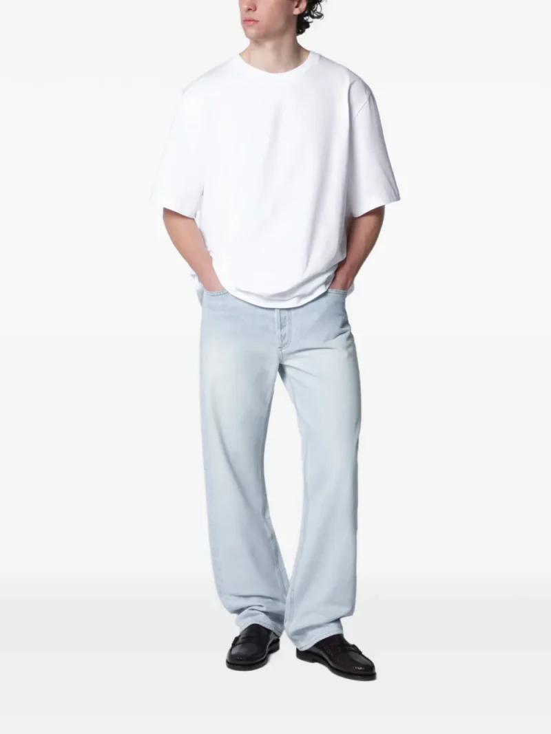 Jeans Citizens of Humanity Straight-Leg Denim albastru - imagine 4