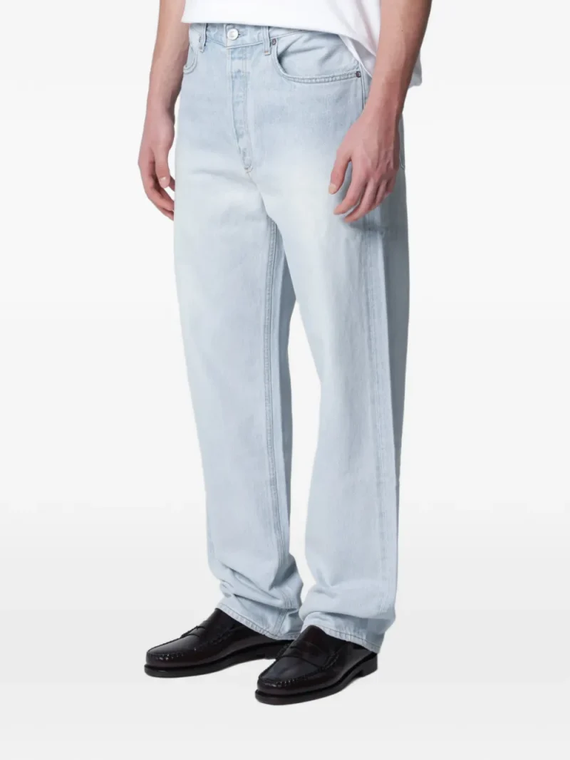 Jeans Citizens of Humanity Straight-Leg Denim albastru - imagine 3