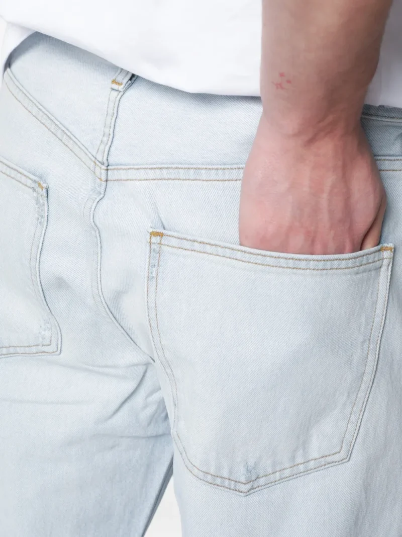 Jeans Citizens of Humanity Straight-Leg Denim albastru - imagine 5
