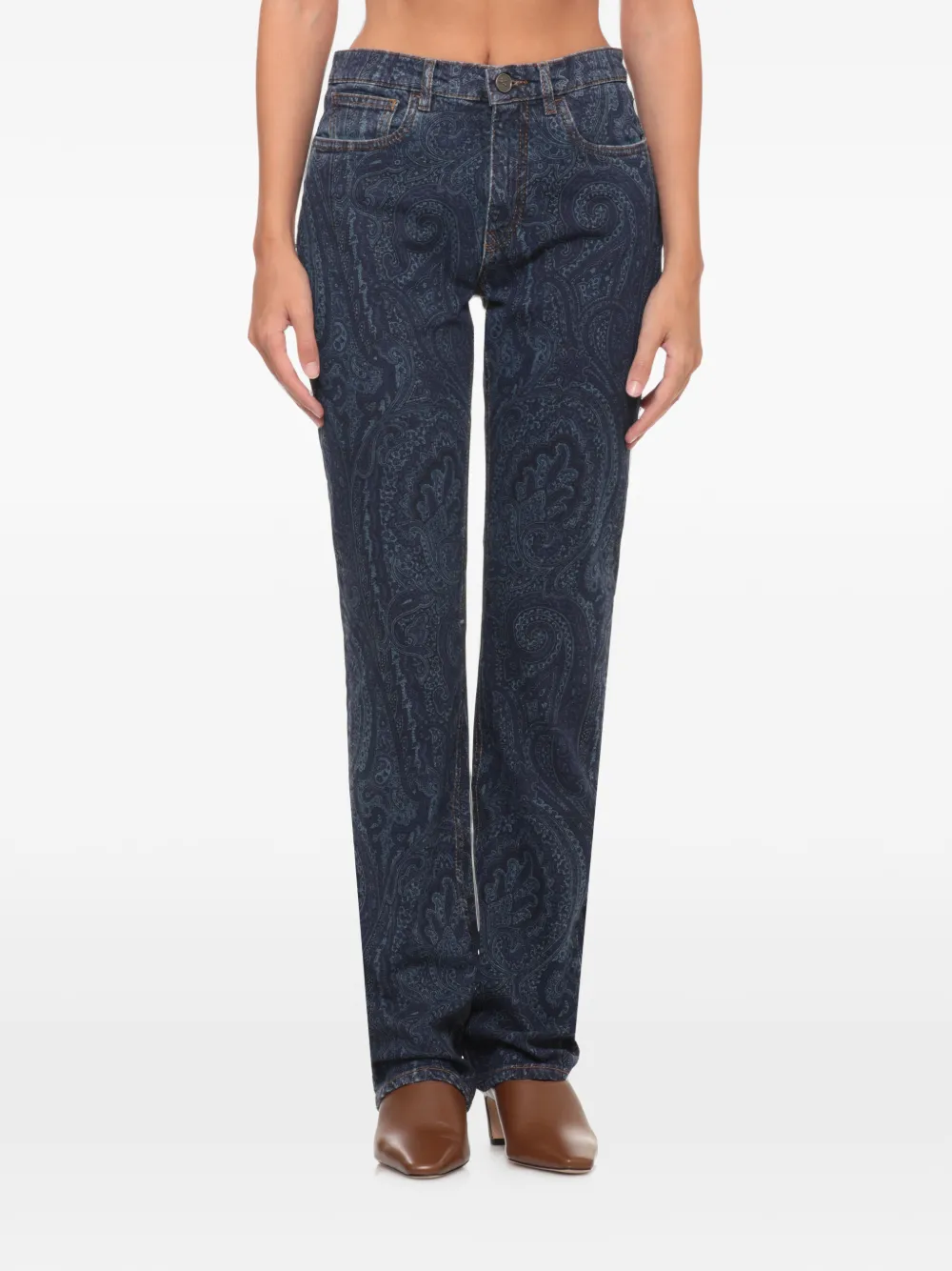 Jeans ETRO Paisley-Print albastru - imagine 3