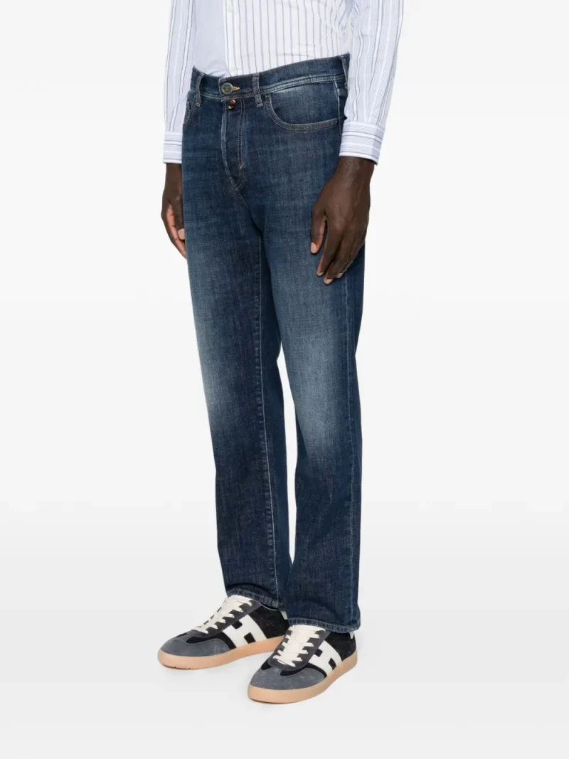 Jeans Jacob Cohen Faded Straight-Leg albastru - imagine 3