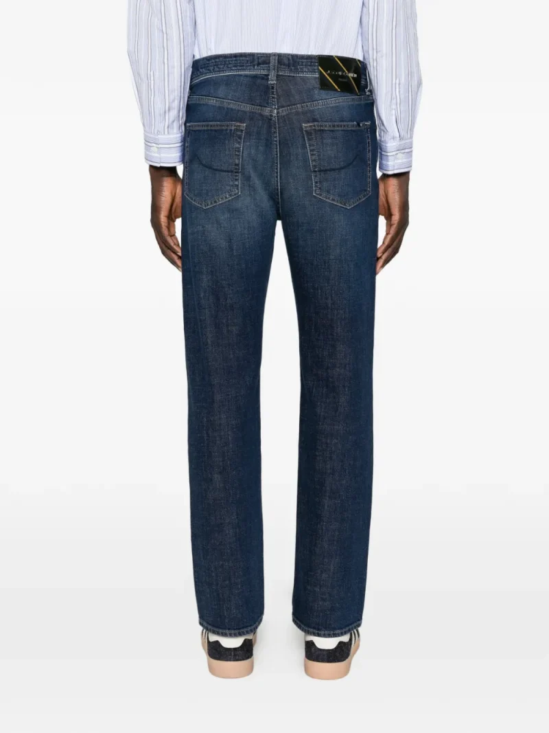 Alternative view of Jeans Jacob Cohen Faded Straight-Leg albastru