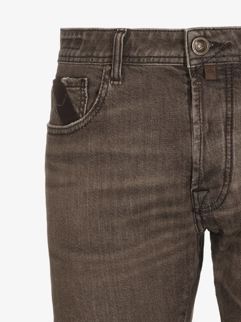 Jeans Jacob Cohen Logo-Patch Straight-Leg maro - imagine 3