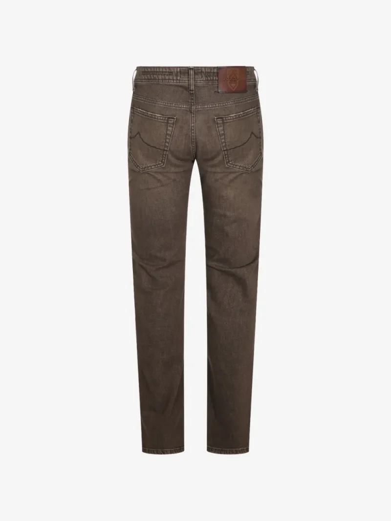 Alternative view of Jeans Jacob Cohen Logo-Patch Straight-Leg maro