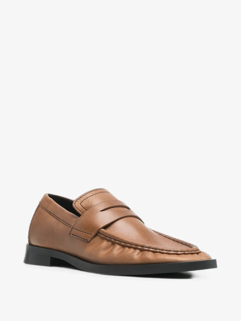 Loafers Miista Zita Leather Penny maro - imagine 3