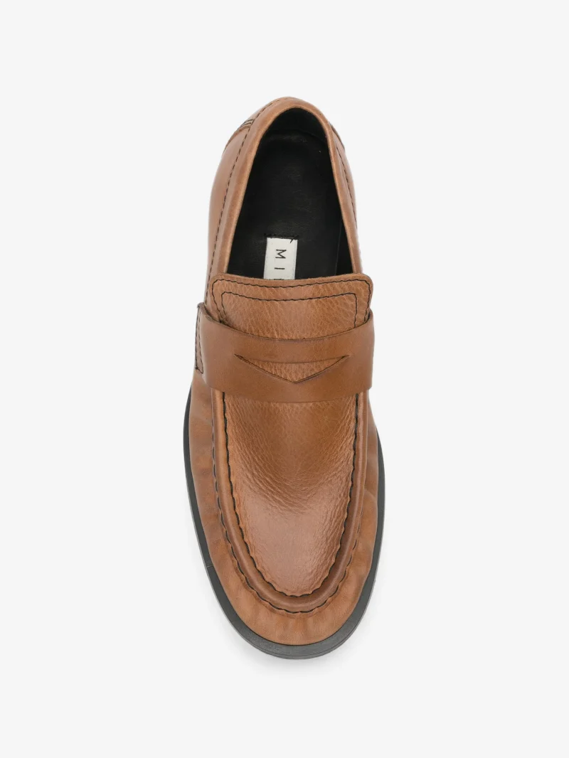 Loafers Miista Zita Leather Penny maro - imagine 4