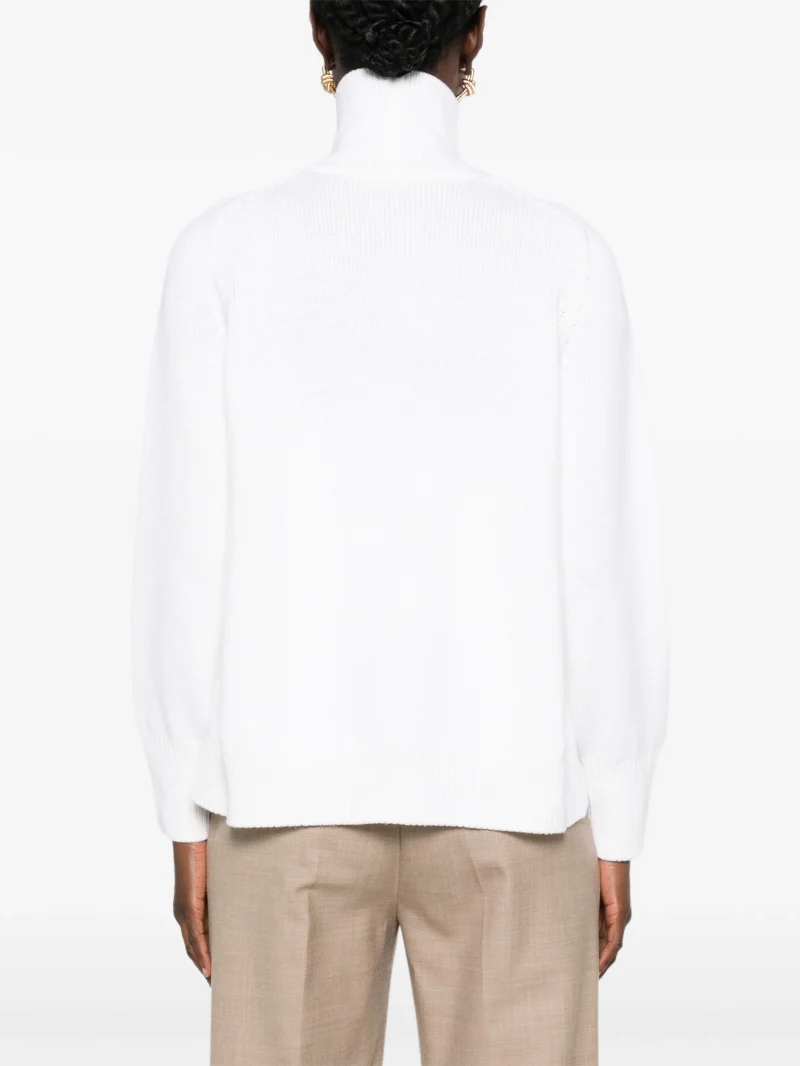 Alternative view of Maleta Fabiana Filippi Roll-neck Brooch-detail alb