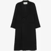 Palton Ami Paris Double-Breasted Shawl-collar negru