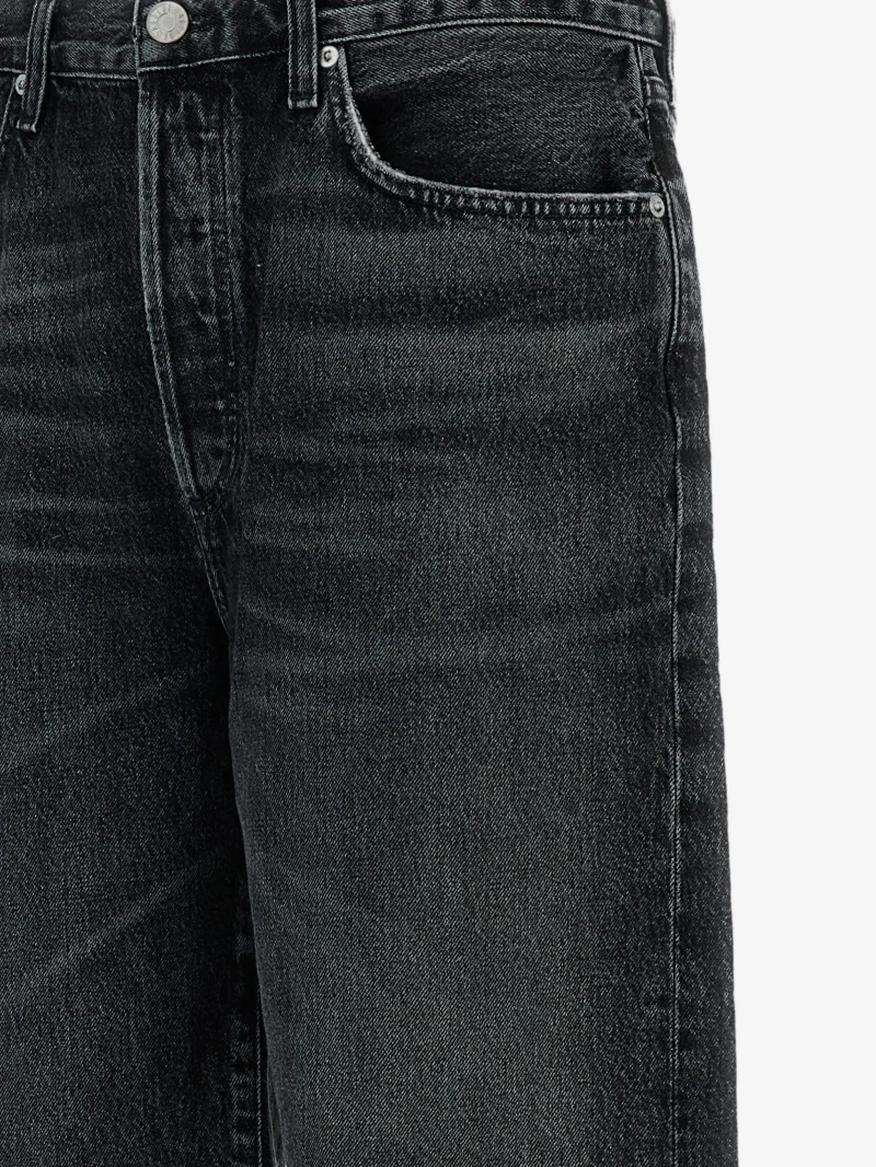 Pantaloni Agolde Anson buttoned negru - imagine 3
