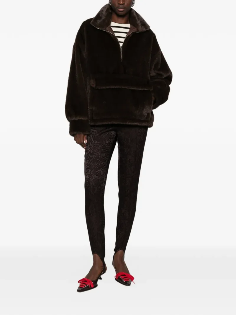 Pantaloni Alemais Adeline Stirrup maro - imagine 4