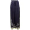 Pantaloni Alemais Banderra Silk bleumarin